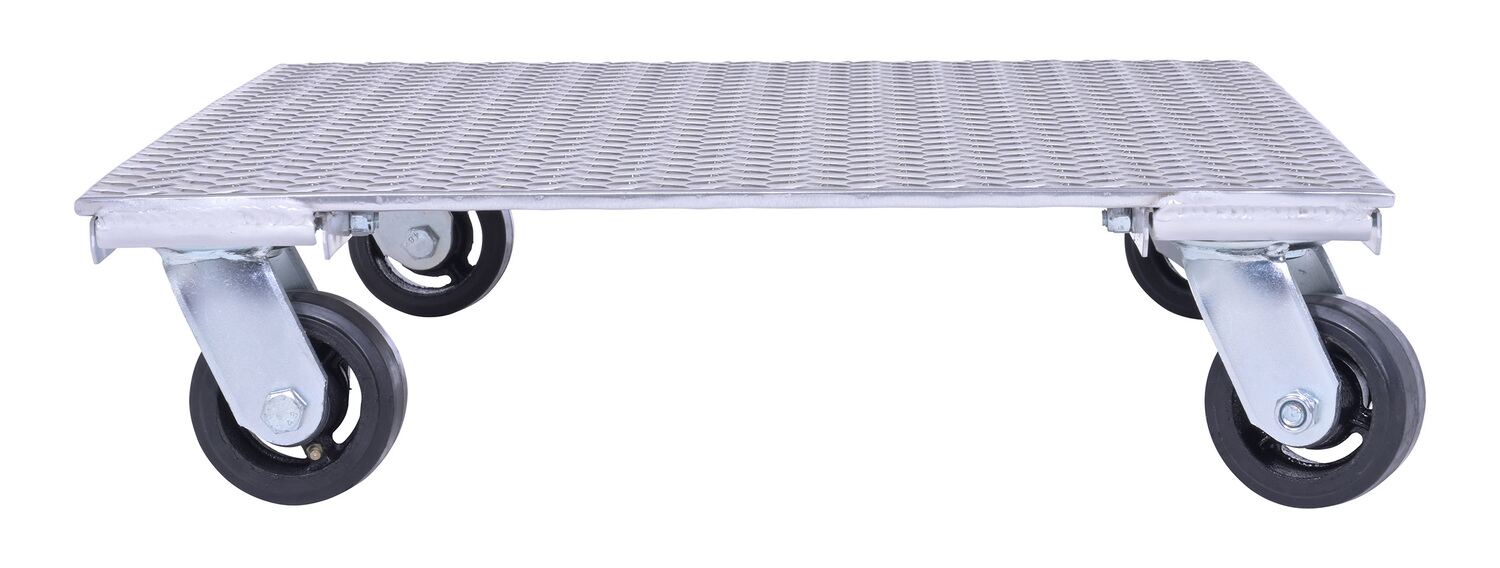 Vestil PDA-2436-R-S-H aluminum plate dolly with rubber wheels and handle - view 5