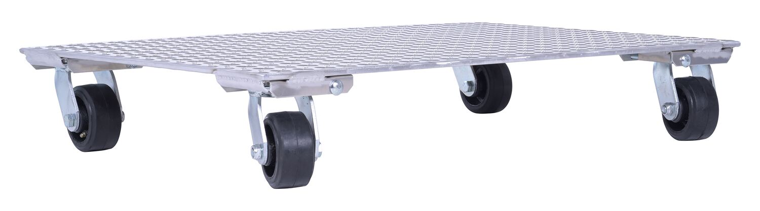 Vestil PDA-2436-R-S-H aluminum plate dolly with rubber wheels and handle - view 6
