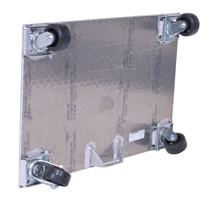 Vestil PDA-2436-R-S-H aluminum plate dolly with rubber wheels and handle - view 8