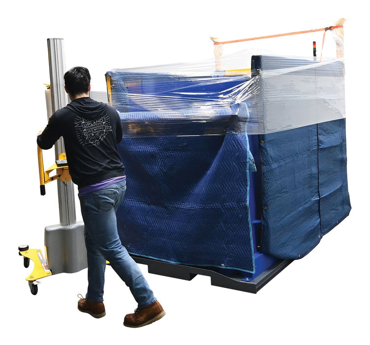 Vestil PEL-100A-D3-SWA aluminum quick lift dc powered pallet stretch wrap machine - view 4