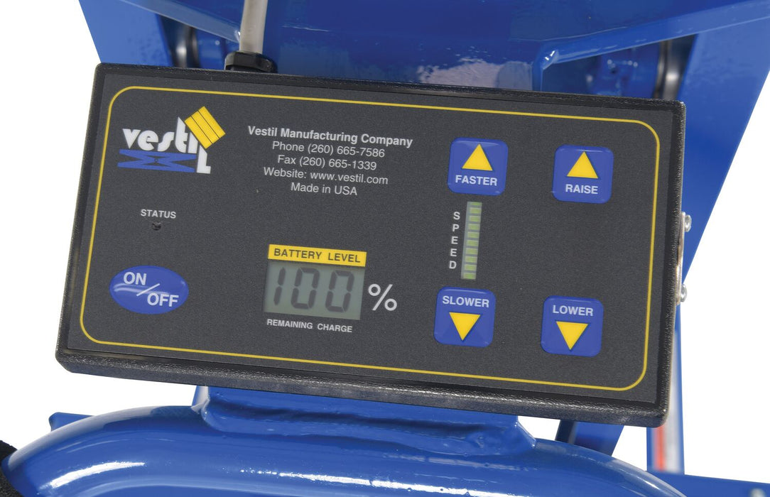Vestil PEL-400S-57-D3-KEG steel quick lift dc powered keg lift - view 5