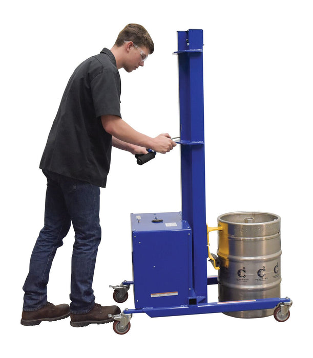 Vestil PEL-400S-57-D3-KEG steel quick lift dc powered keg lift - view 7