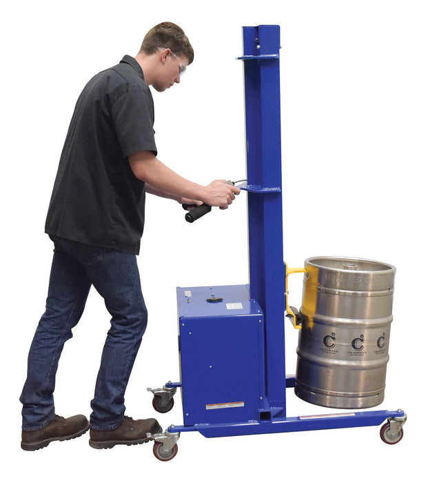 Vestil PEL-400S-57-D3-KEG steel quick lift dc powered keg lift - view 8