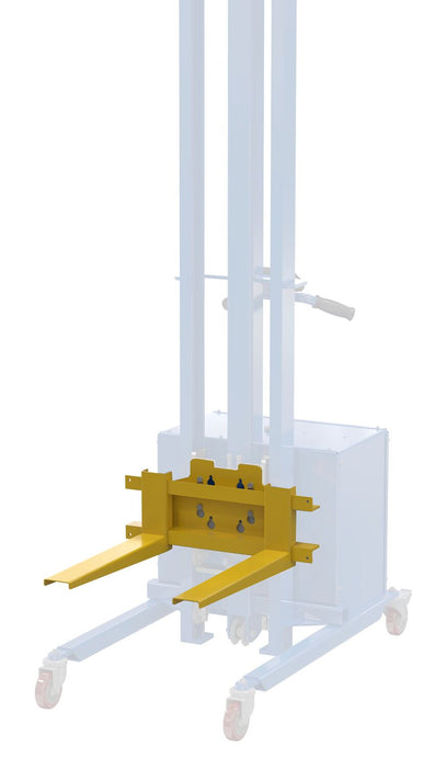 Vestil PEL-AFK adjustable fork attachment included with PEL-100A-D3-AFK quick lift, view 2