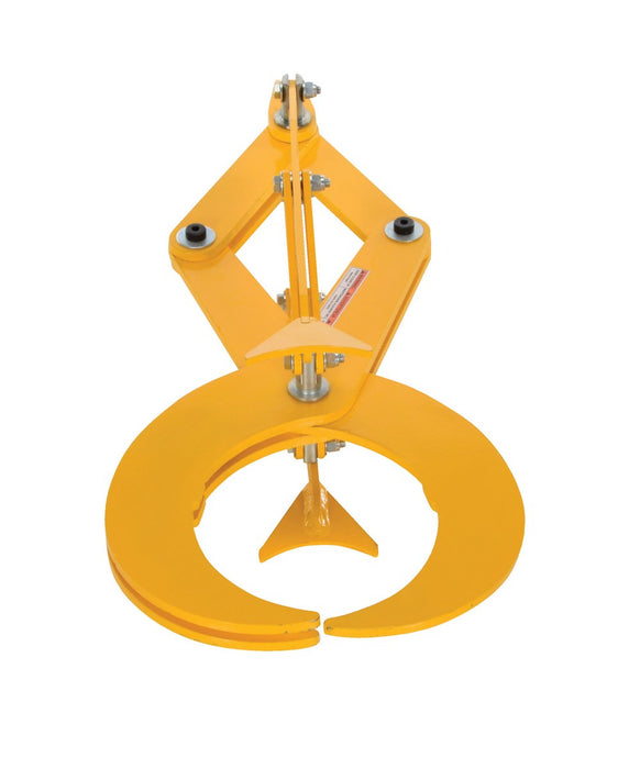 Vestil PG-S-045 Steel Heavy Duty Pipe Grab For Steel Pipes 27 in. x 8-3/8 in. x 18-3/4 in. 450 lb. Capacity Yellow