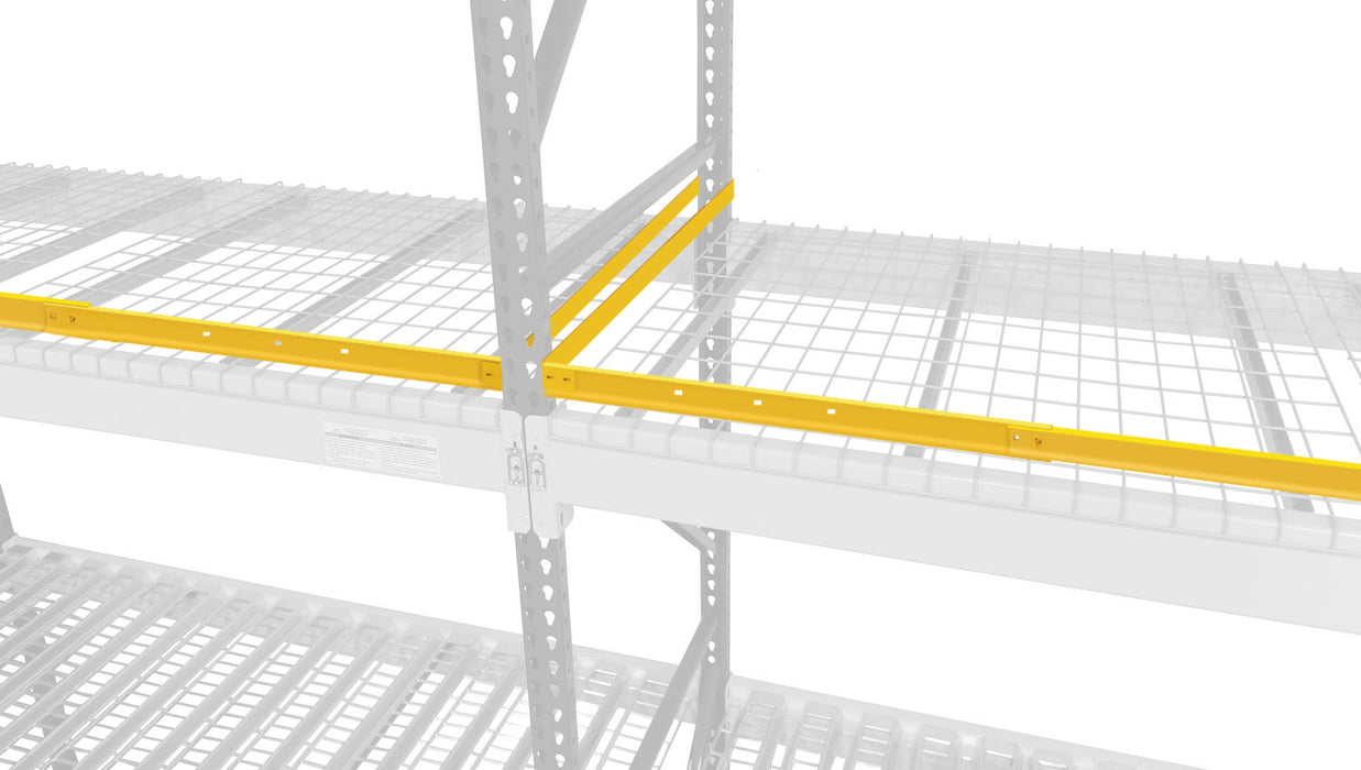 Vestil PGS-96-108-120 steel adjustable pallet guide stop yellow - view 2