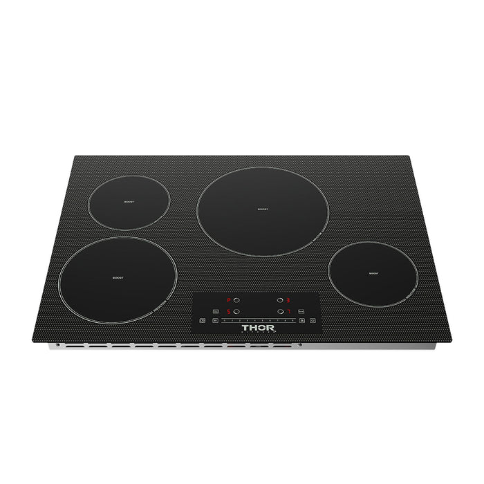 Thor Kitchen 30-Inch Induction Cooktop (PIH30) – front with light on