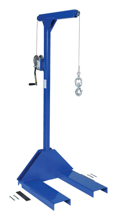 Vestil PJ-LIFT Steel Pallet Truck Hoist 37-7/16 in. x 30 in. x 77-1/4 in. 500 lb. Capacity Blue