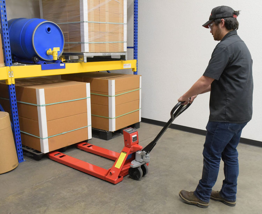 Vestil PM-2746-TL-SCL-LP-PT steel trade legal low profile pallet truck with scale - view 8
