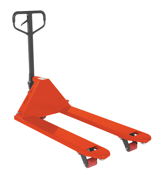 Vestil PM5-2748-OR Steel Full Featured Pallet Truck 27 in. x 48 in. 5,500 lb. Capacity Orange