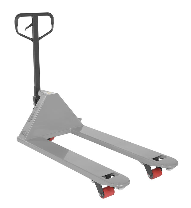 Vestil PM5-2748-SL Steel Full Featured Pallet Truck 27 in. x 48 in. 5,500 lb. Capacity Silver