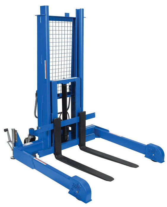 Vestil PMPS-60-AIR Steel Pallet Master/Server Stacker Reciprocating Air/Oil Powered 60 in. Raised Height 4,000 lb. Capacity B