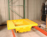 Vestil PRS-51-D Polyethylene Pallet Rack Containment Sump with Drain 51-1/2 in. x 51-1/2 in. x 12 in. Yellow