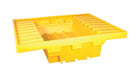 Vestil PRS-51-ND Polyethylene Pallet Rack Containment Sump 51-1/2 in. x 51-1/2 in. x 12 in. Yellow