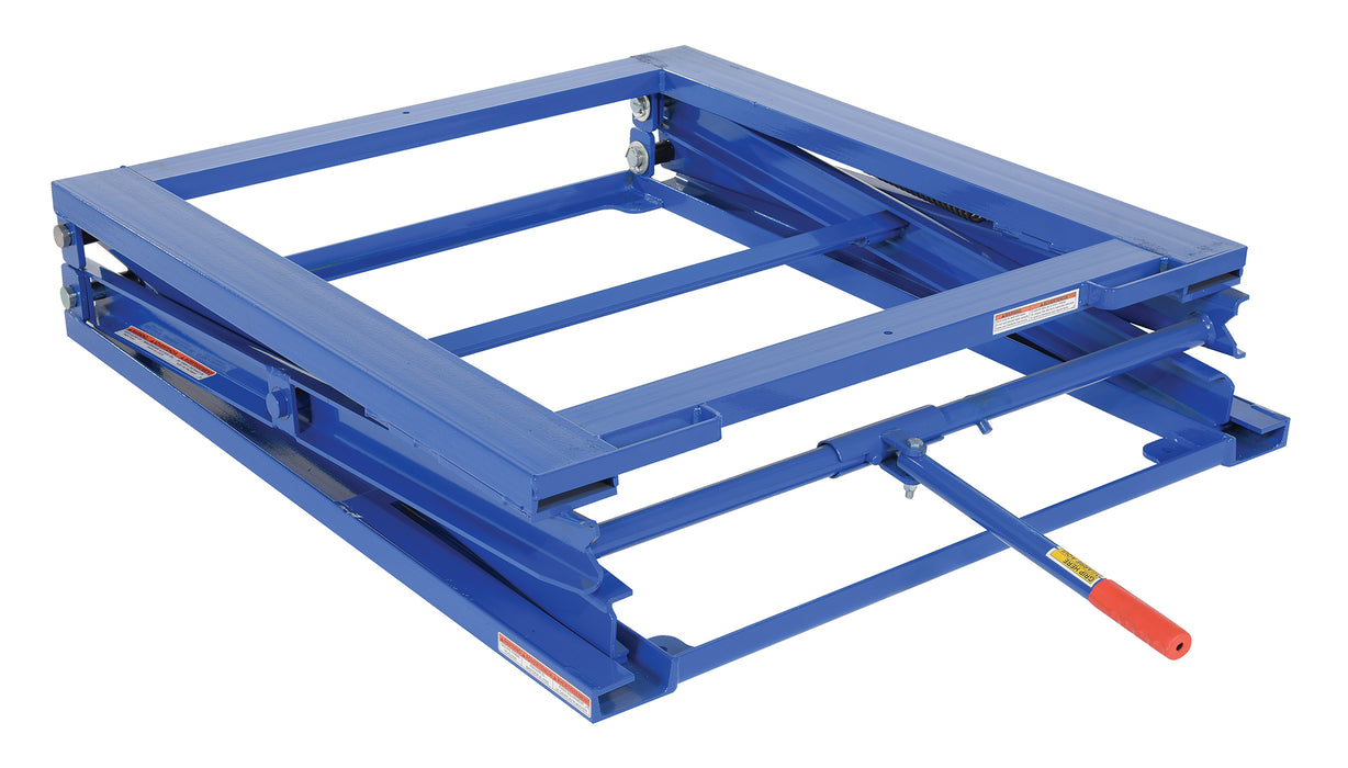Vestil PS-4045 Steel Adjustable Pallet Stand 45-3/4 in. x 40-1/2 in. x 9 in. 5,000 lb. Capacity Blue