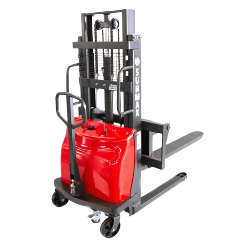 SUNMAX PS3300SE-2M — PS3300SE-2M Semi-Electric Pallet Stacker — 3,300 lb Capacity, 78" Lifting Height