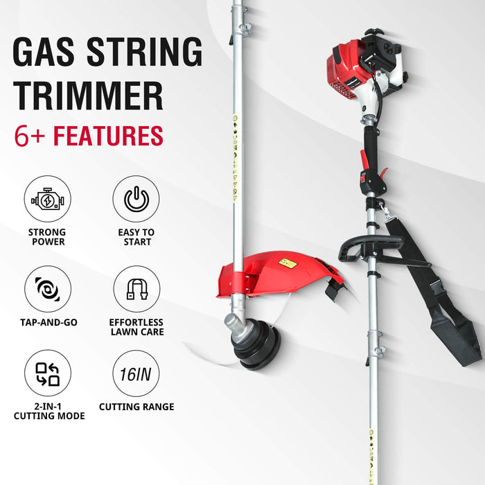 PowerSmart 25.4cc 16" Gas String Trimmer & Edger PS4532 Home Decor - Detail View