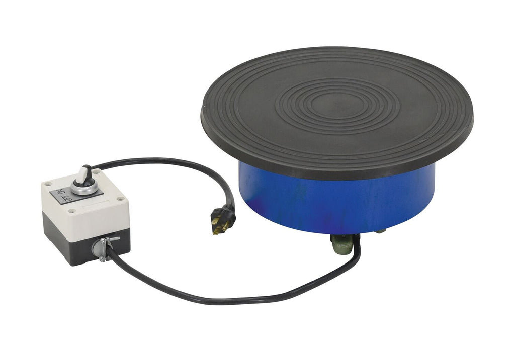 Vestil PT-100-CCW Factory Installed Steel Counter Clockwise Powered Turntable 100 lb. Capacity Blue