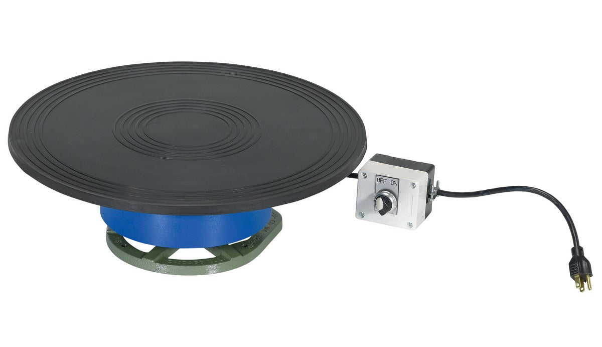 Vestil PT-250 Steel Clockwise Powered Turntable 18 in. x 18 in. x 6-1/16 in. 250 lb. Capacity Blue