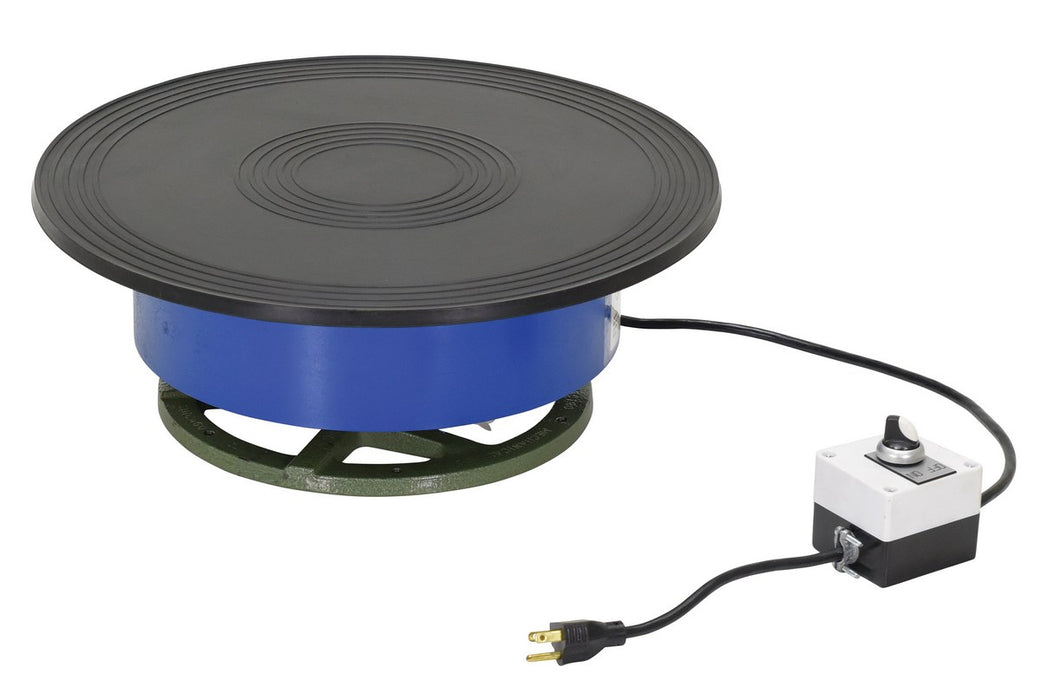 Vestil PT-750 Steel Clockwise Powered Turntable 18 in. x 18 in. x 6-1/2 in. 750 lb. Capacity Blue