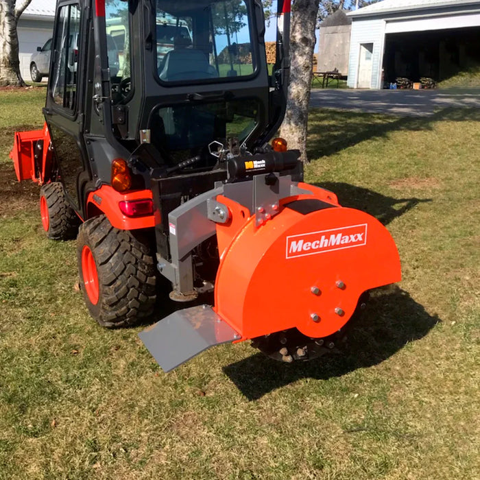 3-Point PTO Stump Grinder & 60'' PTO Flail Mower Combo, SG24 & NAM60 — lifestyle view