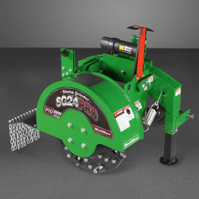 3-Point PTO Stump Grinder with 34 Carbide Teeth (PTO Shaft Included with Slip Clutch), for 15-45HP Tractor, SG24PRO