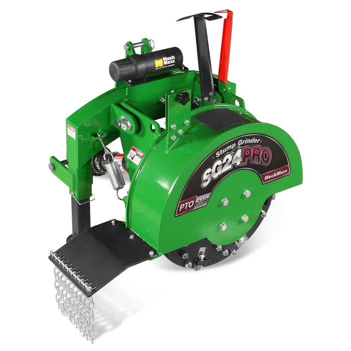 3-Point PTO Stump Grinder with 34 Carbide Teeth (PTO Shaft Included with Slip Clutch), for 15-45HP Tractor, SG24PRO