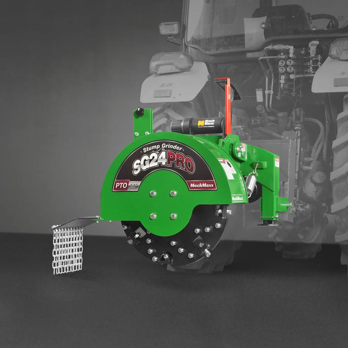 3-Point PTO Stump Grinder with 34 Carbide Teeth (PTO Shaft Included with Slip Clutch), for 15-45HP Tractor, SG24PRO