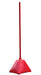 Vestil PYSB-R Low Density Polyethylene Plastic Pyramid Sign Base with Steel Pole 22 in. x 22 in. x 98 in. Red
