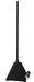 Vestil PYSB-W-BK Low Density Polyethylene Plastic Pyramid Sign Base with Steel Pole and Wheels 22 in. x 22 in. x 98 in. Black