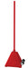 Vestil PYSB-W-R Low Density Polyethylene Plastic Pyramid Sign Base with Steel Pole and Wheels 22 in. x 22 in. x 98 in. Red