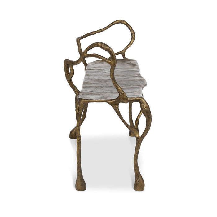 Park Hill Collection Lodge Cast Aluminum Organic Root Bench EFS20548 Park Hill Collection