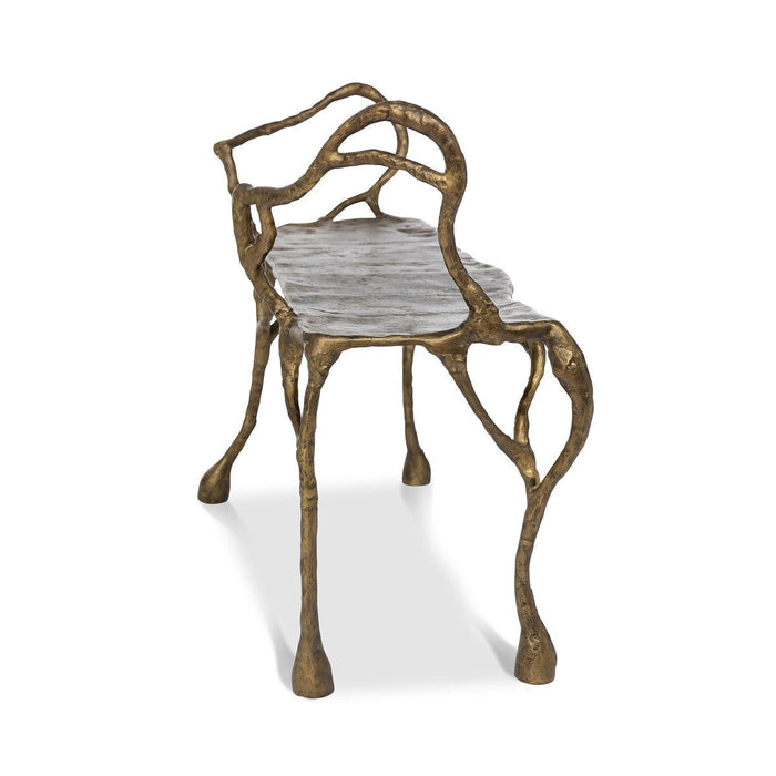 Park Hill Collection Lodge Cast Aluminum Organic Root Bench EFS20548 Park Hill Collection