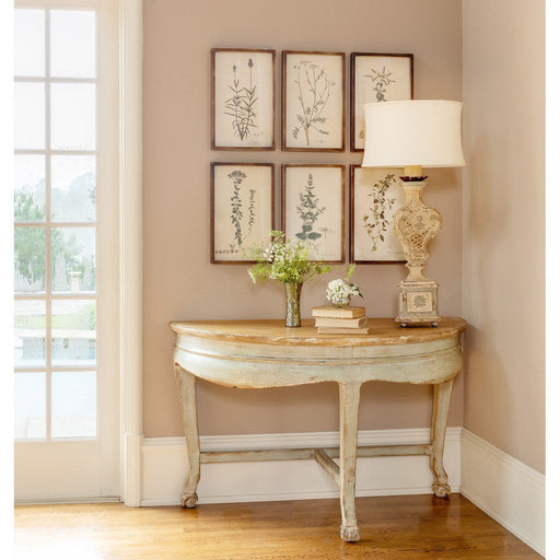 Park Hill Collection Country French Chinois Demi-Lune Accent Table EFT90475 Park Hill Collection