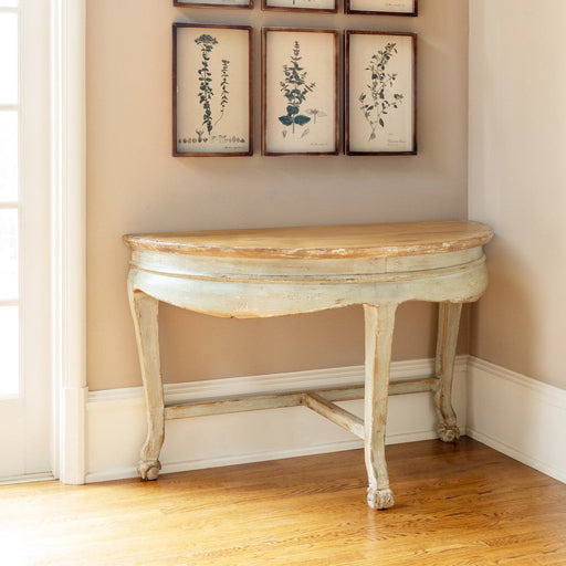 Park Hill Collection Country French Chinois Demi-Lune Accent Table EFT90475 Park Hill Collection
