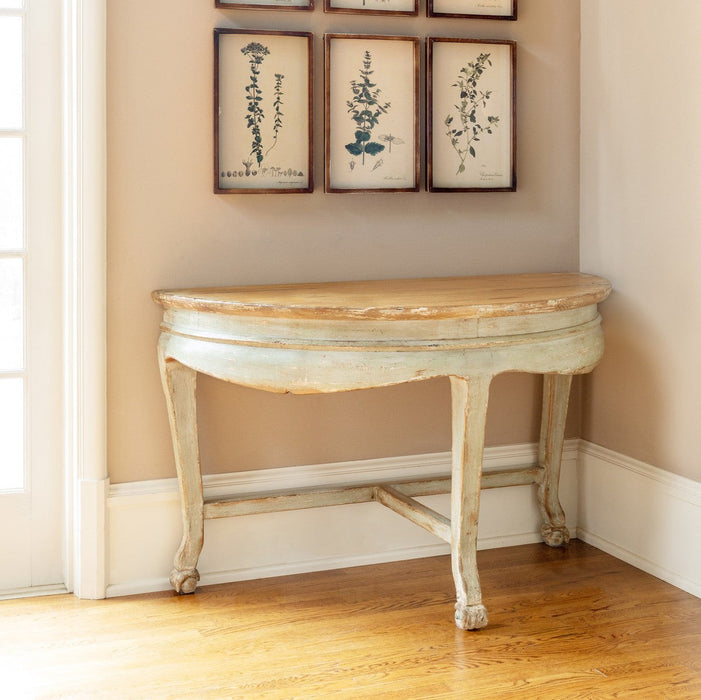Park Hill Collection Country French Chinois Demi-Lune Accent Table EFT90475 Park Hill Collection