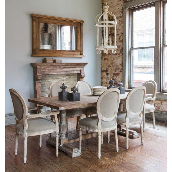 Park Hill Collection White Washed Dining Room Arm Chair EFS81666 Park Hill Collection