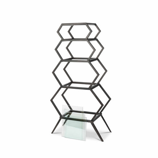 Park Hill Collection Lodge Iron Geometric Etagere Book Shelf EFC20775 Park Hill Collection
