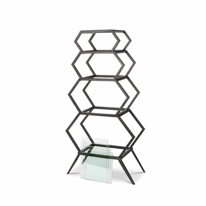 Park Hill Collection Lodge Iron Geometric Etagere Book Shelf EFC20775 Park Hill Collection