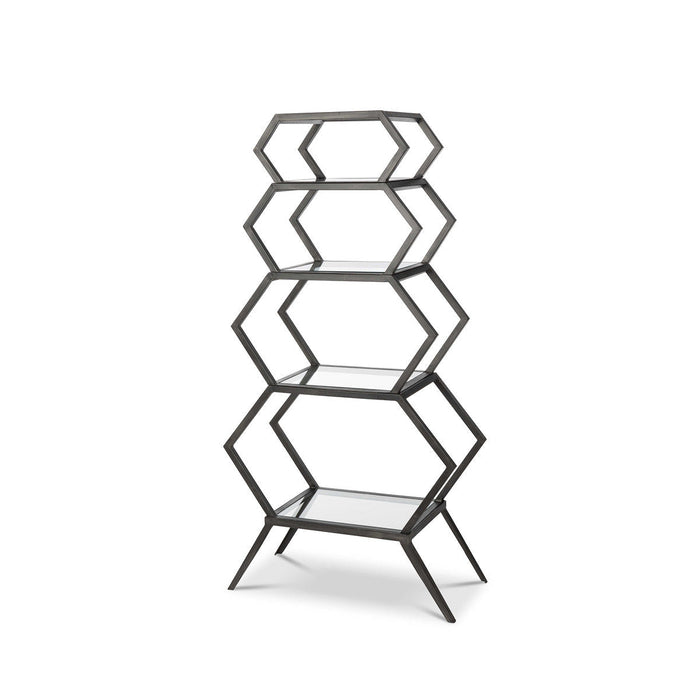 Park Hill Collection Lodge Iron Geometric Etagere Book Shelf EFC20775 Park Hill Collection