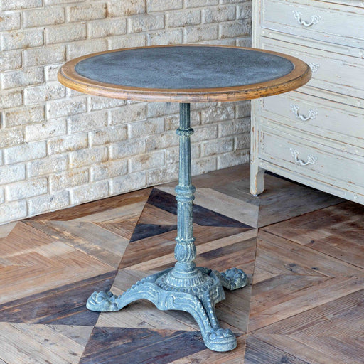 Park Hill Collection Zinc Topped Round Café Table EFT90235 Park Hill Collection