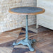 Park Hill Collection Zinc Topped Round Café Table EFT90235 Park Hill Collection