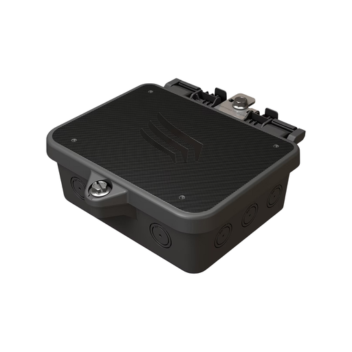 Pegasus Solar - BondBox - Pegasus Junction Box with locking lid and conduit ports for clean, weather-resistant solar wiring management.