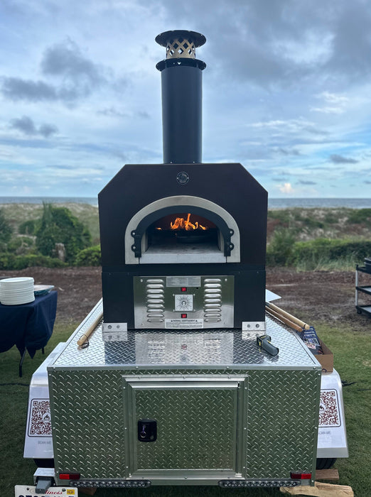 Chicago Brick Oven 750 Tailgater | Wood Fired Pizza Oven Trailer | 38" X 28" cooking surface | 2-3 - 10" pizzas at a time | 50-60 pizzas an hour