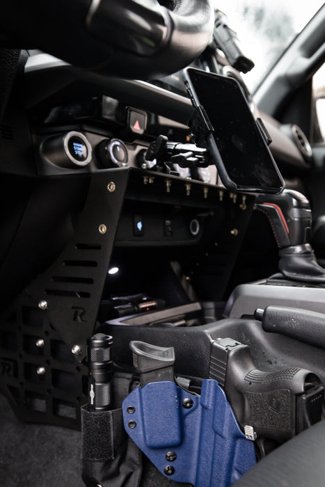 Rago Fabrication 2016-2023 3rd Gen Toyota Tacoma Center Console Molle Panels & Device Mount – image 15 of 16