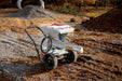 MudMixer Evolution concrete mixer on a gravel job site