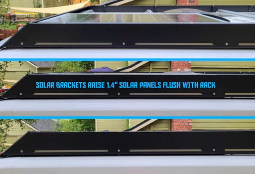 Orion Van Gear Promaster Flush Mount Solar Panel Brackets (Set of 4) Power Accessories - Side View