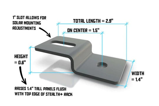 Orion Van Gear Promaster Flush Mount Solar Panel Brackets (Set of 4) Power Accessories