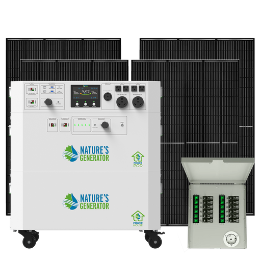 Nature's Generator Powerhouse V2 Solar Generator and Transfer Switch - Close-Up