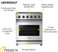 Thor Kitchen 30 in. 4.55 cu. ft. Professional Propane Gas Range in Stainless Steel, LRG3001ULP Thor Kitchen